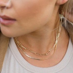 Farrah B Rebel clip Necklace set